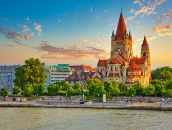Church Heiliger Franz of Assisi at Mexikoplatz, Vienna, Austria