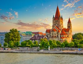 Church Heiliger Franz of Assisi at Mexikoplatz, Vienna, Austria