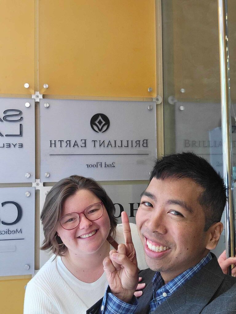 Went to design our wedding rings at Brilliant Earth in Downtown Chicago.