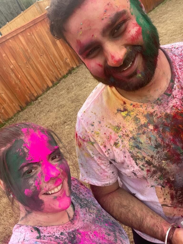 Emma's Colorful Debut: First Festival of Colors, Holi.