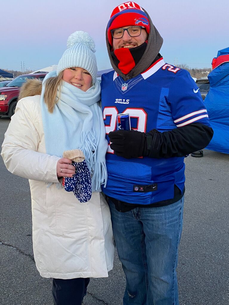 We have been to many Buffalo Bills games together, but this was the first Bills playoff game we went to together! Was a freezing night but an amazing WIN!