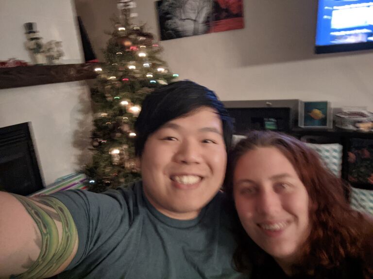 Out of our apartments and into our first house. We celebrated our first Christmas in our own house with a tree and festive decorations.