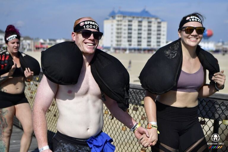 Holding hands makes Spartan Race's more bearable