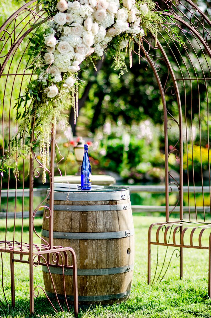 Rustic Altar  at Wedding  Ceremony