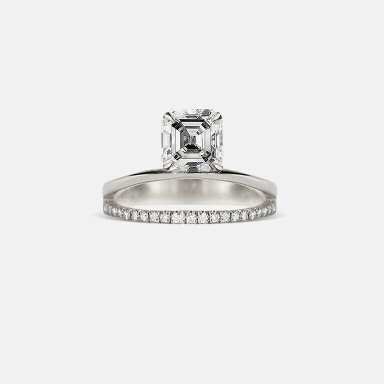 Unique diamond engagement ring by Katkim Asscher