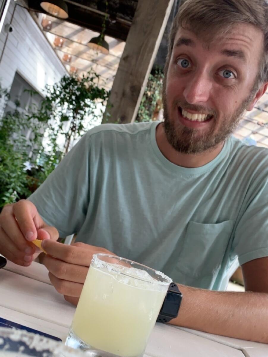 Our first date out to BarTaco! Shoutout COVID for dating backwards. 