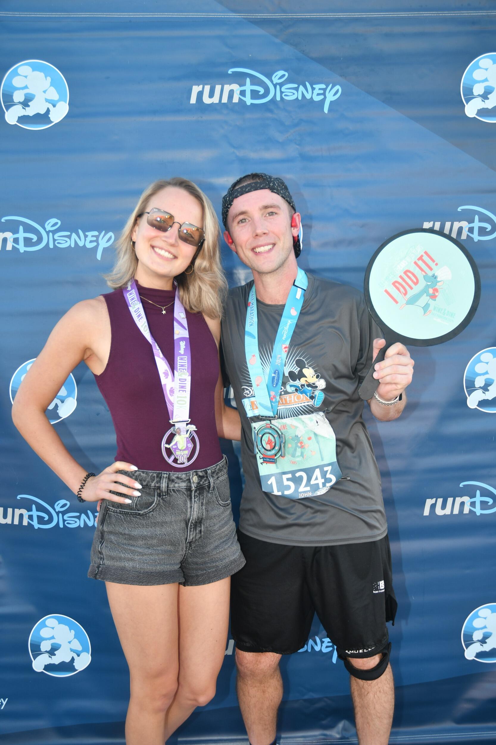 Disney Wine and Dine Race! 10K for Emma and a Half Marathon for John