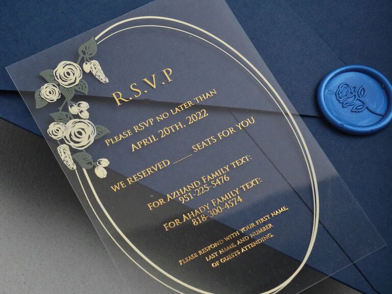 11B Engraved Acrylic Wedding Invitations