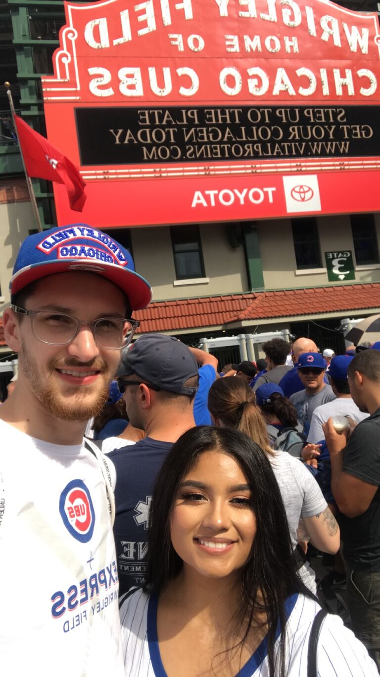 Our first Cubs game together.