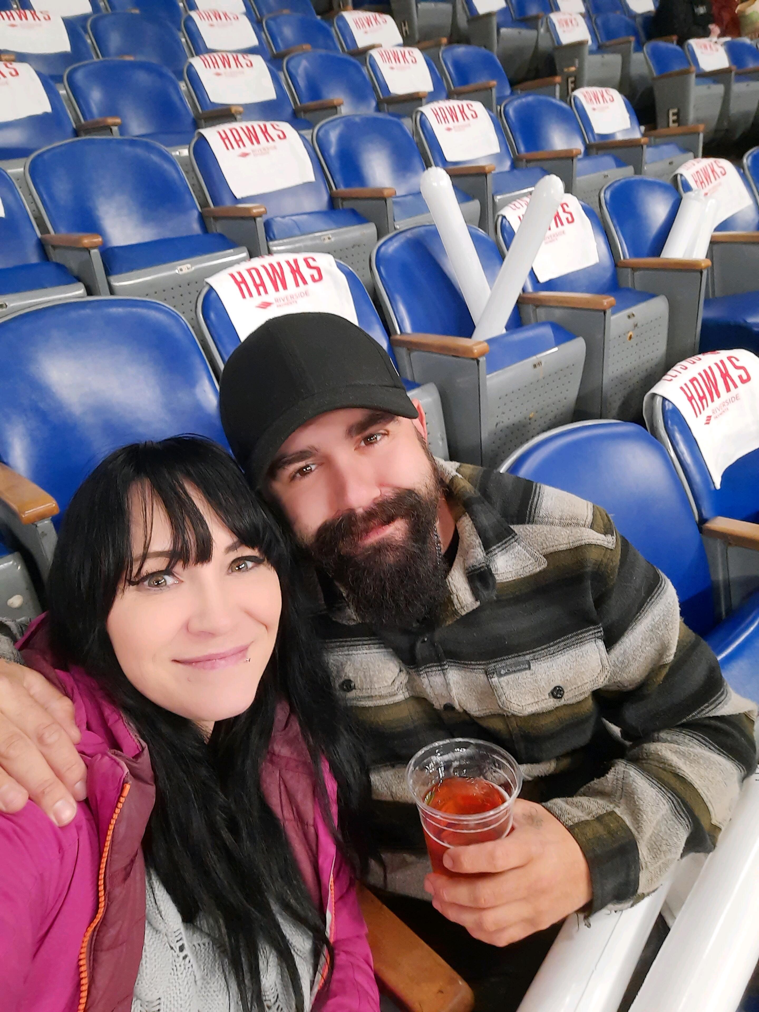 Steven took Amie to her first hockey game! Go Winter Hawks!