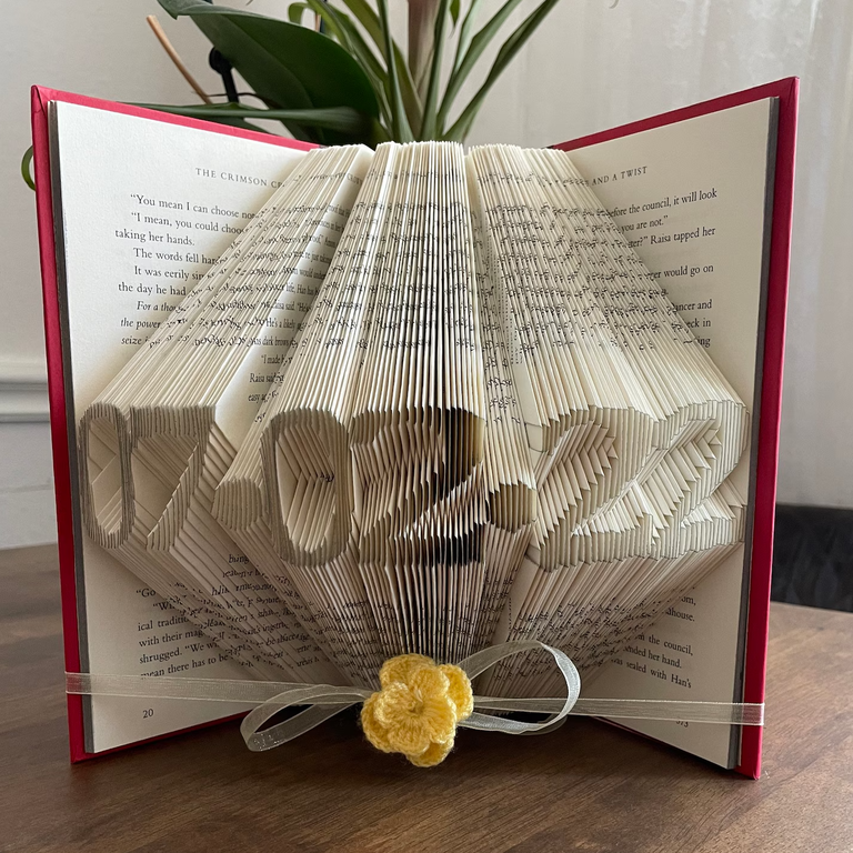 Custom date folded book art anniversary gift