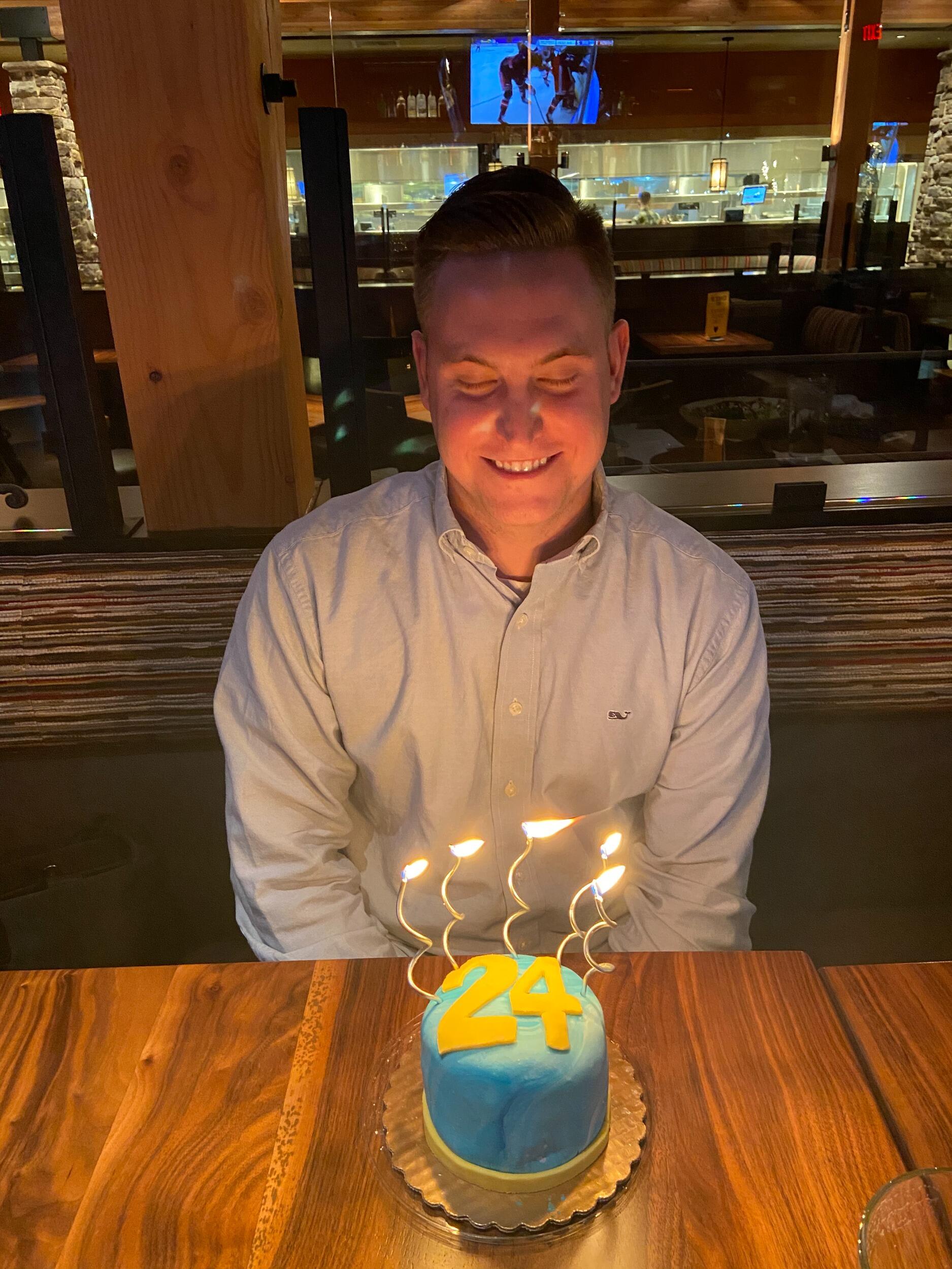 Kyle turns 24 and the start of Dare's new tradition of making him a special cake for each birthday!