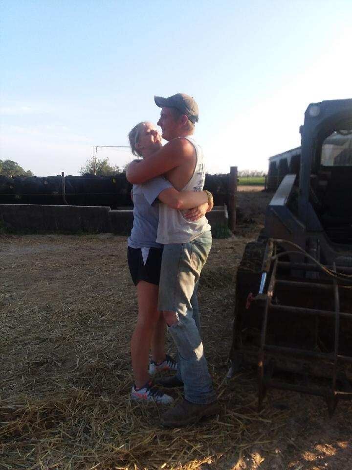 The one time I was able to keep a secret and drove home from college to spend a long weekend with him.