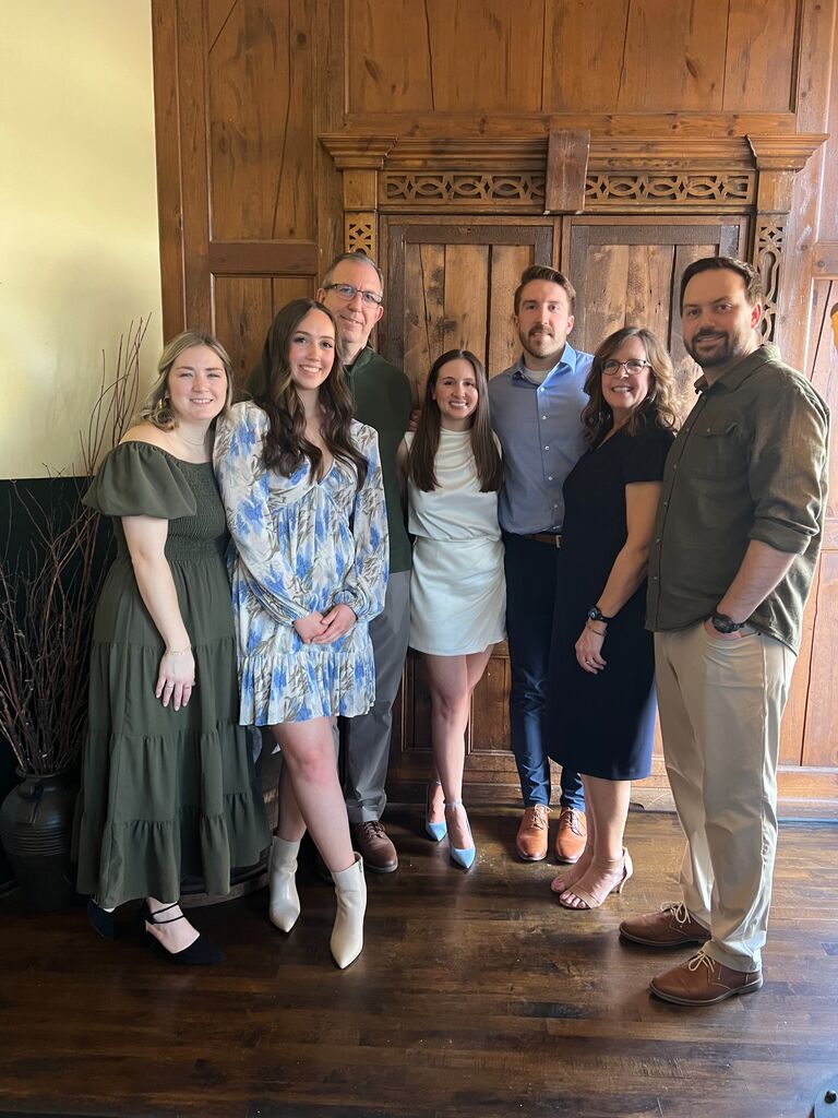 Celebrating McKenzie and Colin at McKenzie's bridal shower back in Michigan
