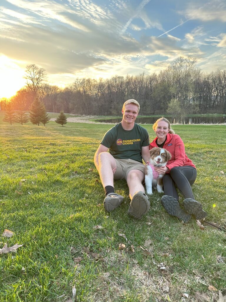 Our little family gained another member with our puppy named Bonnie. She certainly keeps us busy, but we love to stay active with her.