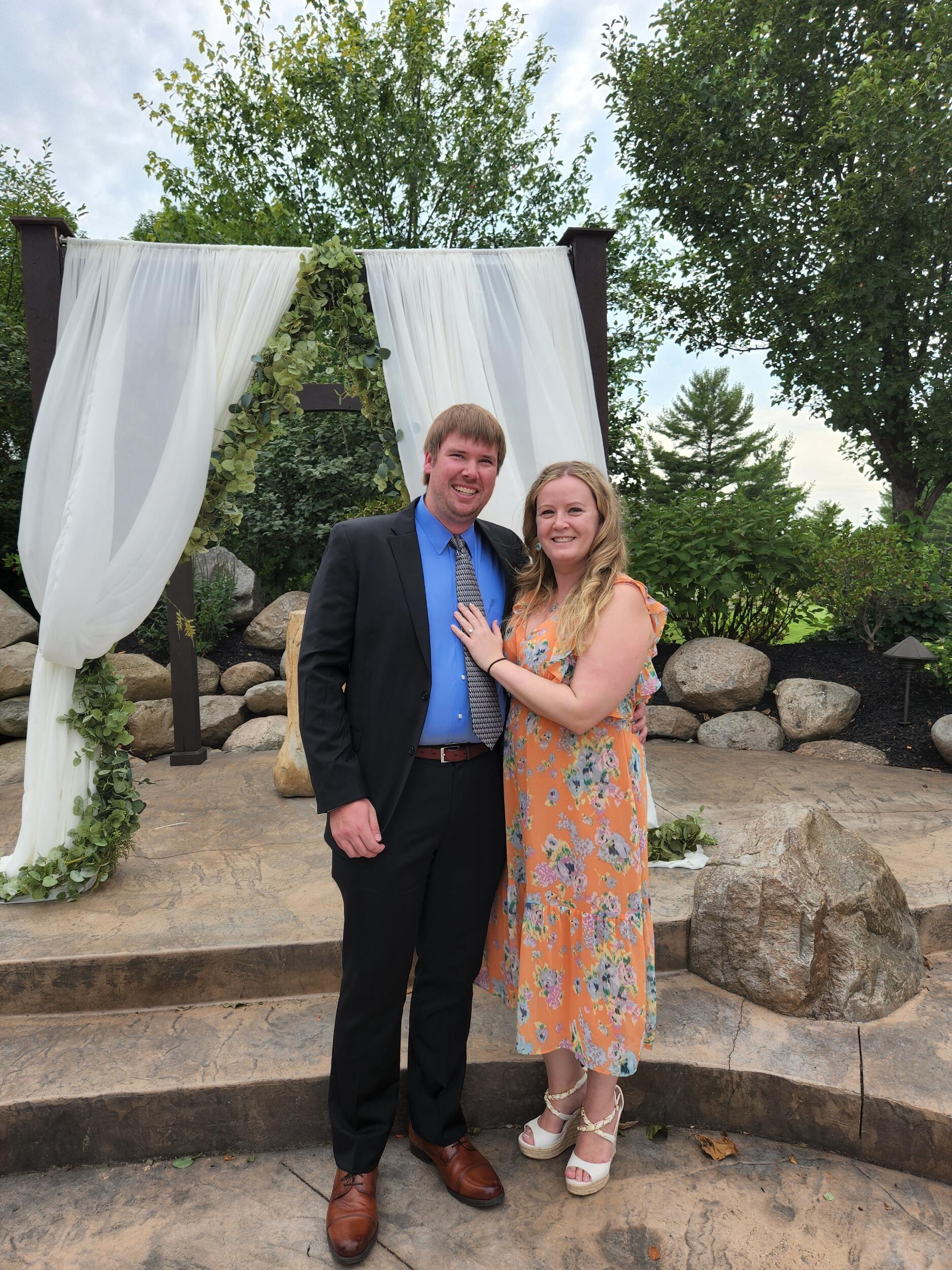 At a friend's wedding in Rochester!