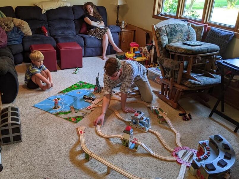 She watched me build the greatest train set-up ever for my nephew, which was destroyed soon after, lost to the sands of time...
