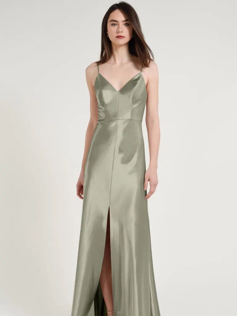 Flutter Sleeve Maxi Dress - Sage Bridesmaid Dress - V-Neck Maxi - Lulus