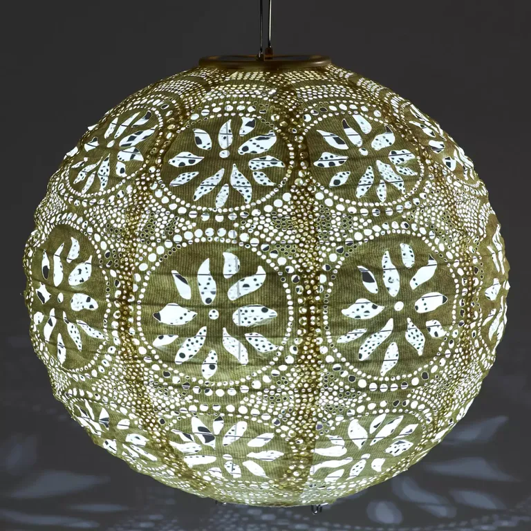 Floral lace solar lantern 13 anniversary gift from Terrain