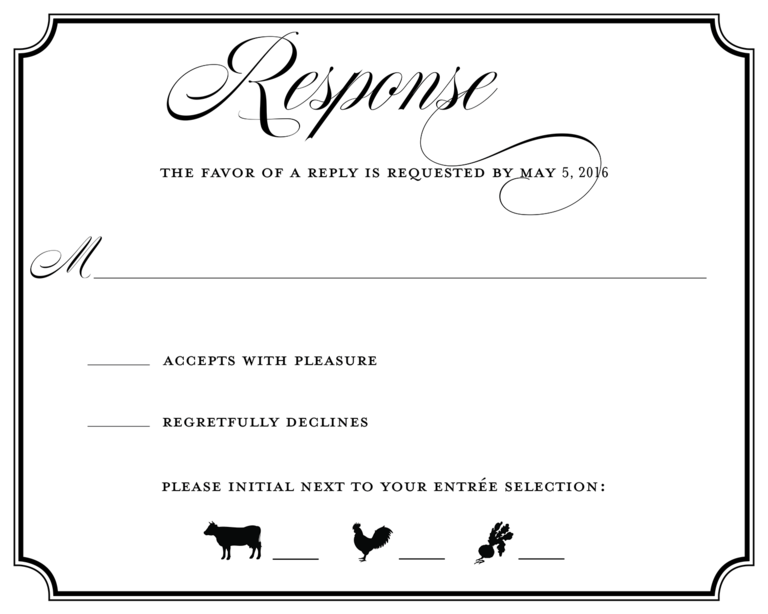 What Does The M Mean On Rsvp Cards