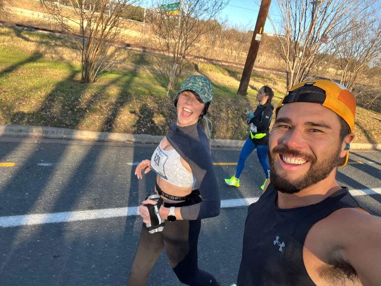 our first race together (3M Half Marathon)