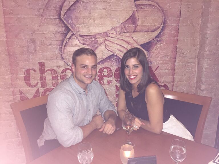 Our first date at La Tavola in Baltimore, MD after both swiping right on Tinder. At the time, Steve was working on House of Cards while Jamie was working with a theatre company. 