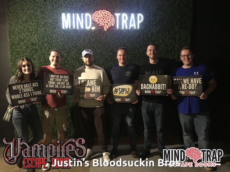 Back again! This time for Justin's 27th birthday with some more of our favorite people! We did not escape this time...