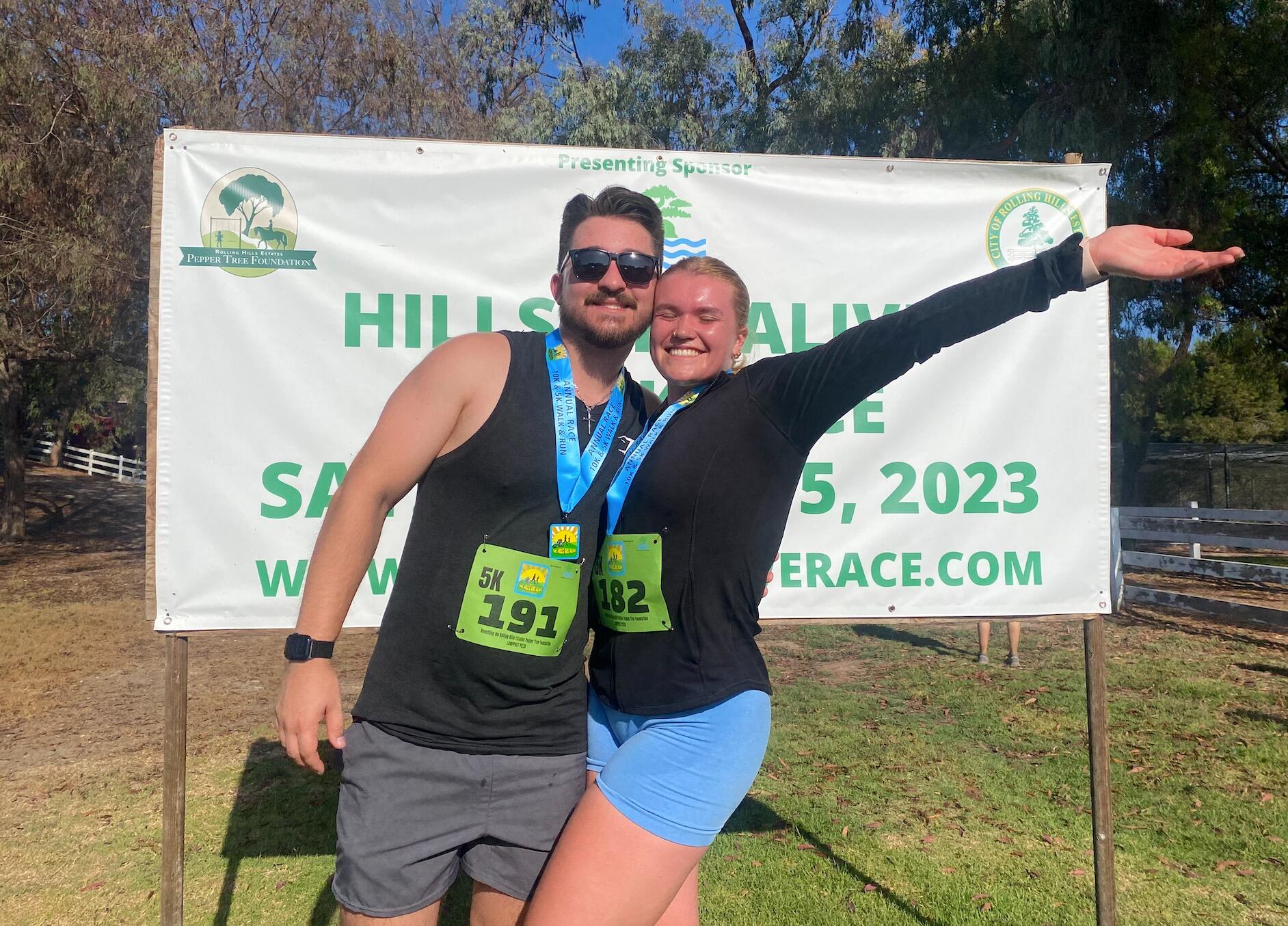 Patrick and Kristine run their first race together! Such a fond memory challenging ourselves to do something new. Kristine's mom, Jennifer, also joined us.