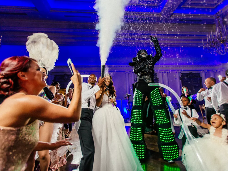 Futuristic LED Robot for a fun futuristic, sci-fi wedding