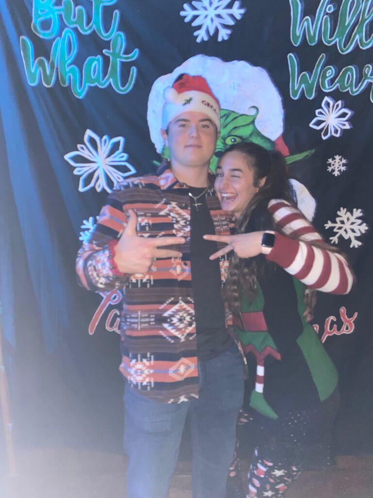 Tacky Christmas party! Unsure what look Clark is going for...