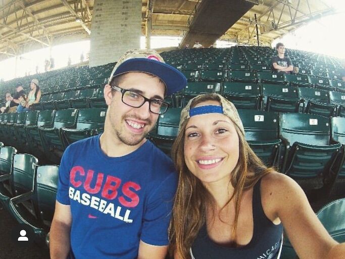 Our first time out of state together, and our first Chicago Cubs game together.