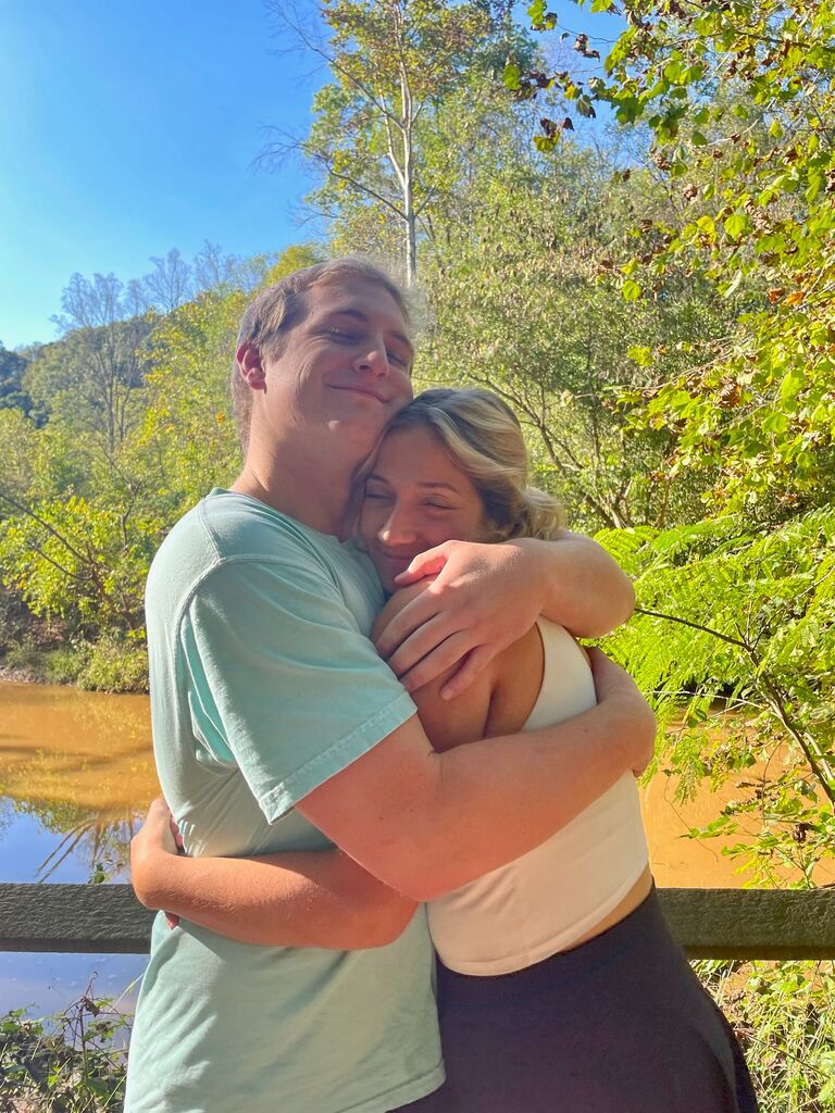 Hugs on the Blackwater Creek Trail in Lynchburg, VA.
Photo taken by Abby :)