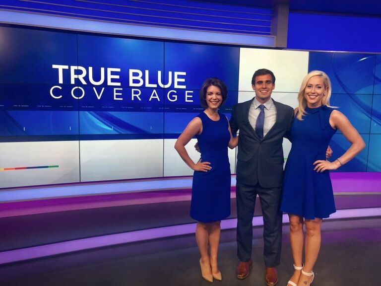 You could say it was love at first newscast... sort of.

Kylen and Charlie met while both working the weekend newscasts at LEX 18 News in Lexington, KY.  It was a tight-knit crew, and they quickly became friends while spending Saturday and Sunday evenings together.