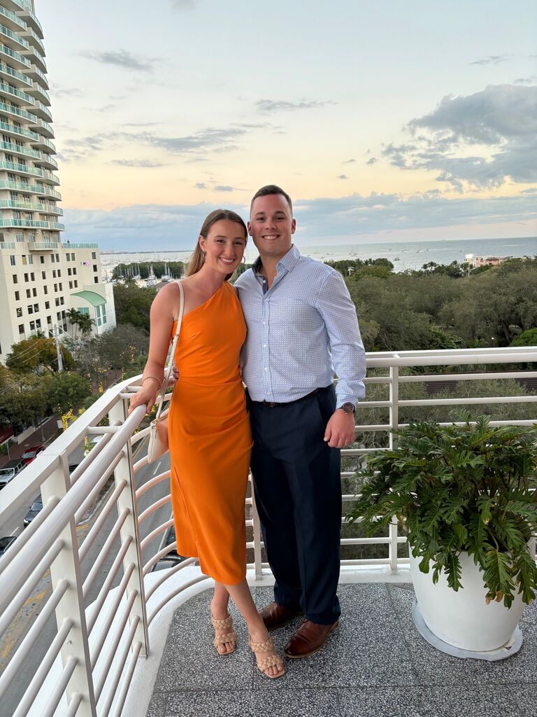 Mindy and Connor at Thomas & Emma Garbee's rehearsal dinner in Miami, FL.