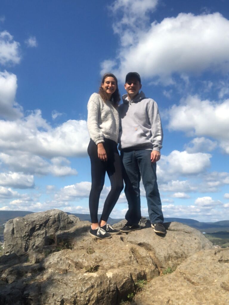 Sean made numerous trips to Saint Francis to see Michaela. Dates were often hiking at the various parks in the area, drinking at the microbreweries in Ebensburg or hammocking at Prince Gallitzin. The first "I Love You" was said on this day at Chimney Rocks Park in Hollidaysburg PA.