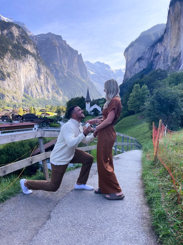Lauterbrunnen, Switzerland - The most beautiful place that Kaleb asked McKayla to marry him, and she said YES!