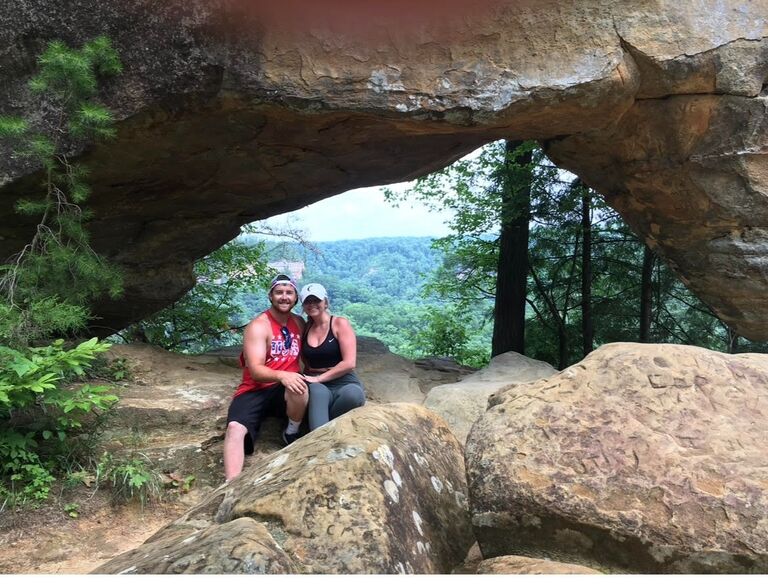 Our first camping trip just the two of us in Hocking Hills.