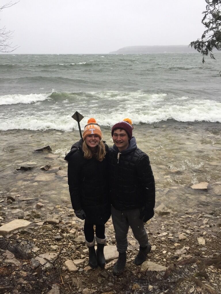 Fun time over Christmas break after the first semester of college. Grace and Alex dated long distance in college so breaks were always extra special to see each other! Grace attended the University of Tennessee  and Alex went to keep playing football at the University of Wisconsin Oshkosh. 