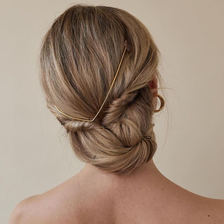 Tucked In Twist bridesmaid updo hairstyle