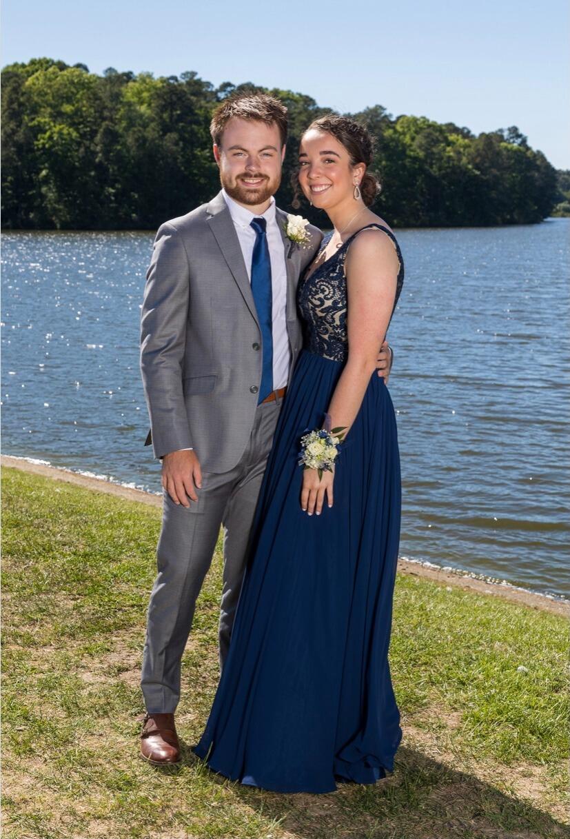 Some of our favorite memories from high school together were our senior year prom, going to Carolina Beach for spring break, and cheering on our friends at sporting events.