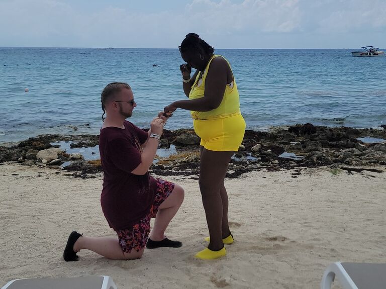 On the shores of Cozumel Mexico, Andrew asked me to marry him... I said yes
