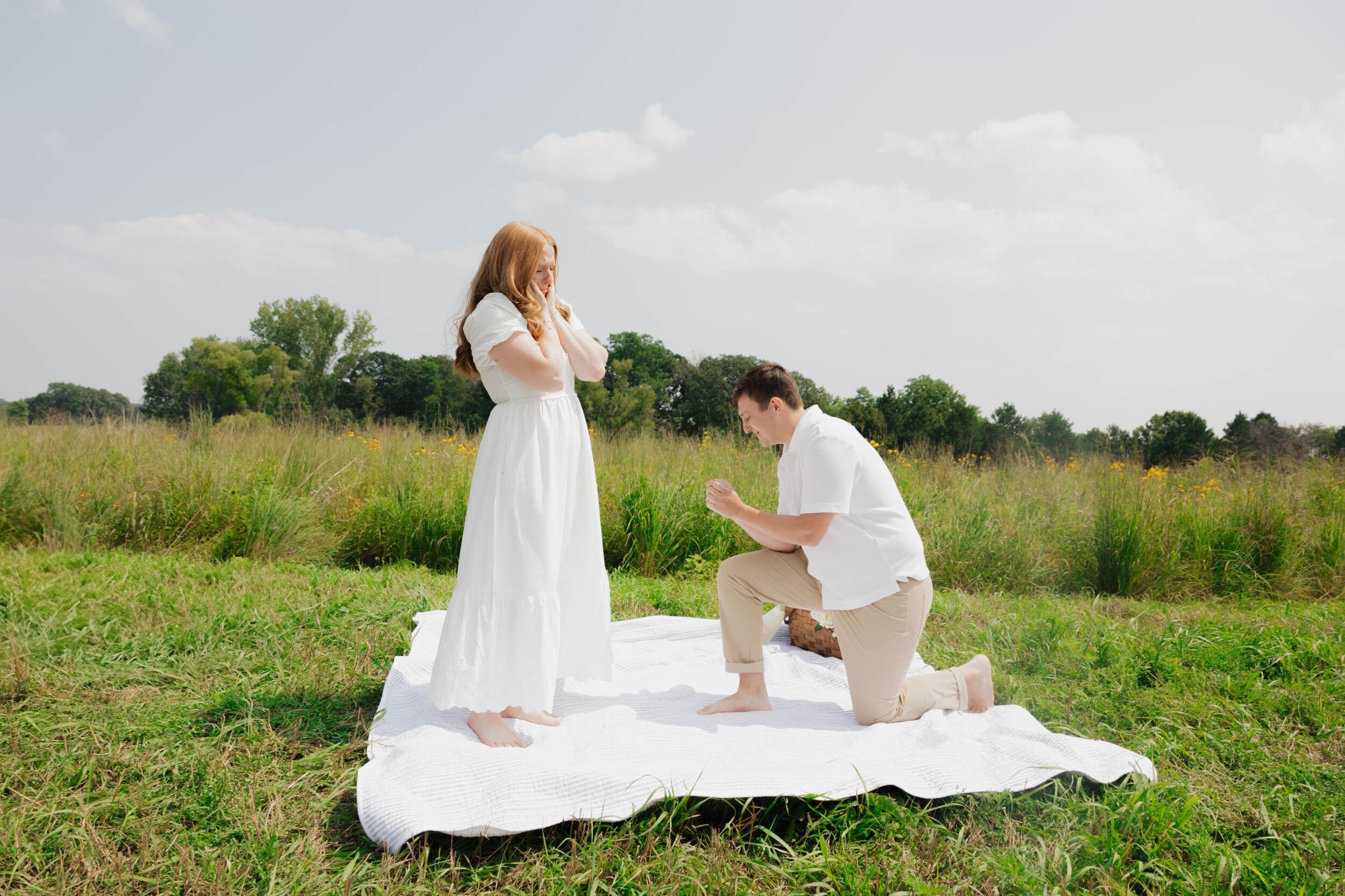 Ben planned a secret proposal at our "family photoshoot"! Lots of happy tears and smiles:)