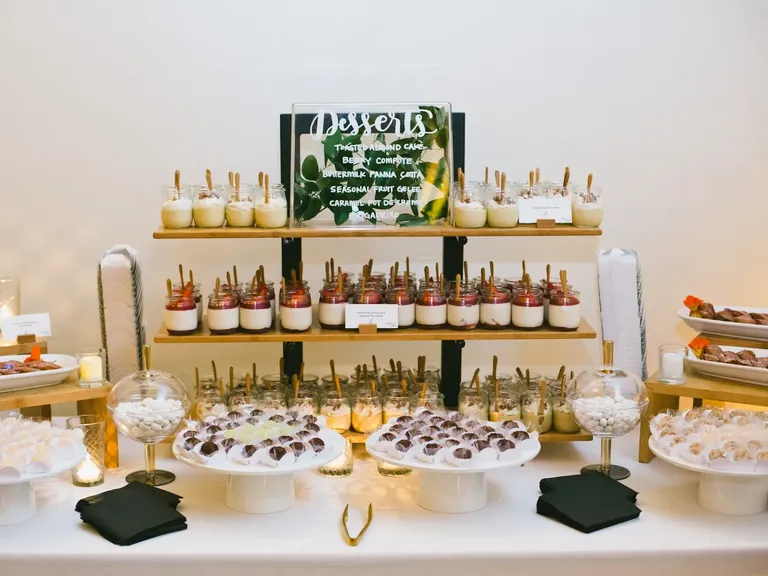 Assorted dessert engagement party table