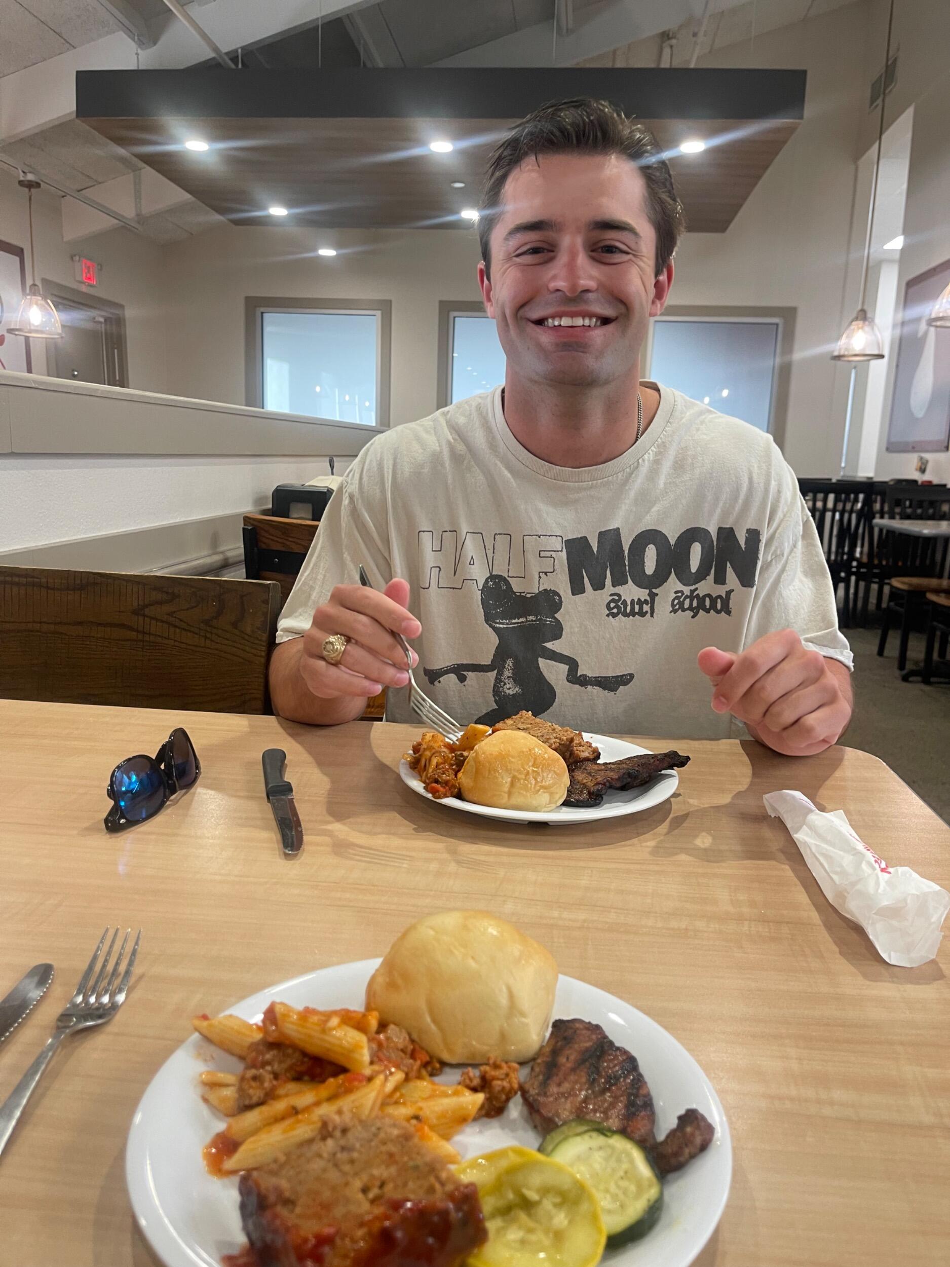 They even went on a Golden Corral date (per Clare's request) to try the meatloaf together.