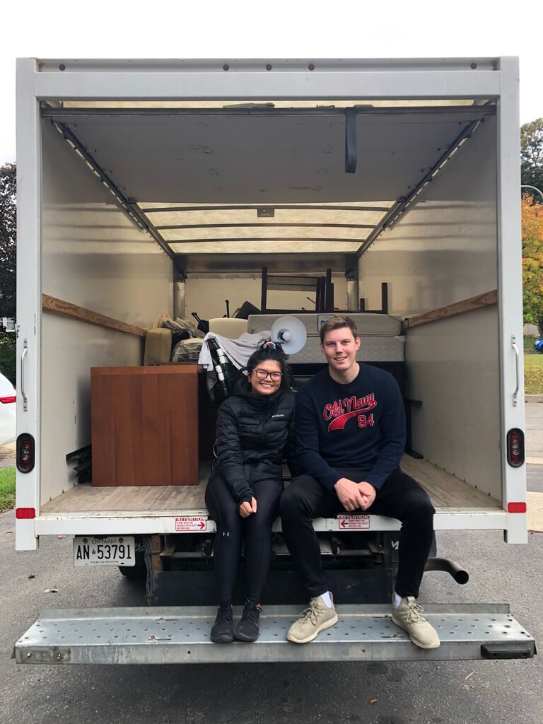Move out day! Moved into our first apartment!