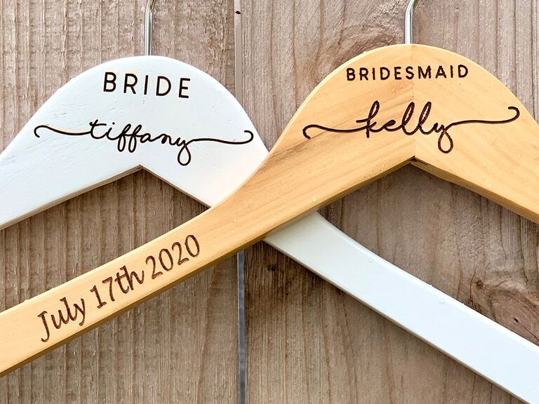 Bride Hanger Engraved With Name and Wedding Date Perfect for Bridal Shower  Gift, Bridesmaid Gift, or Engagement Gift 