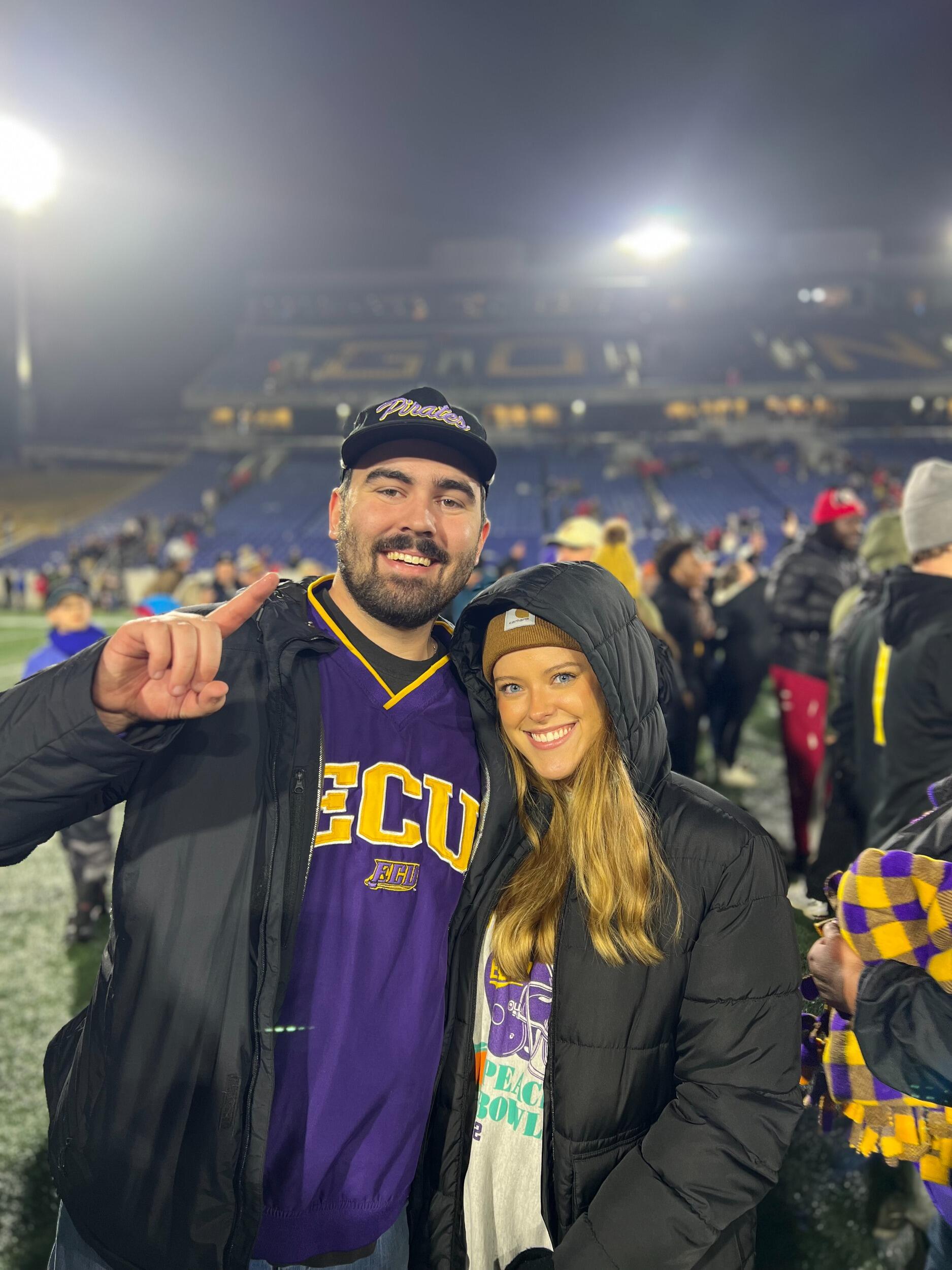 Went to Maryland for a freezing ECU bowl game against the Wolfpack. Pirate Victory!