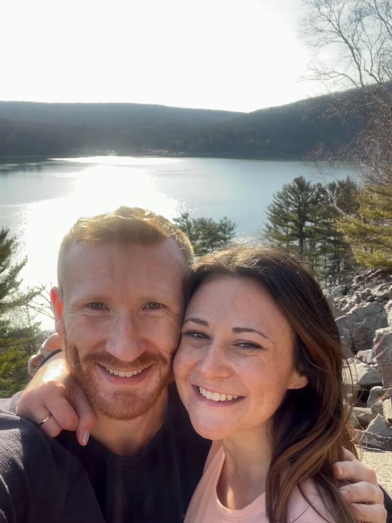 Heidi’s birthday surprises included a hike at Devil’s lake planned by Nicholas