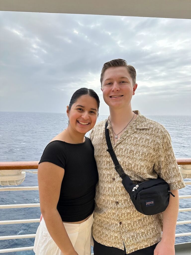 JT and Lucy at their Cruise headed towards Mexico. 