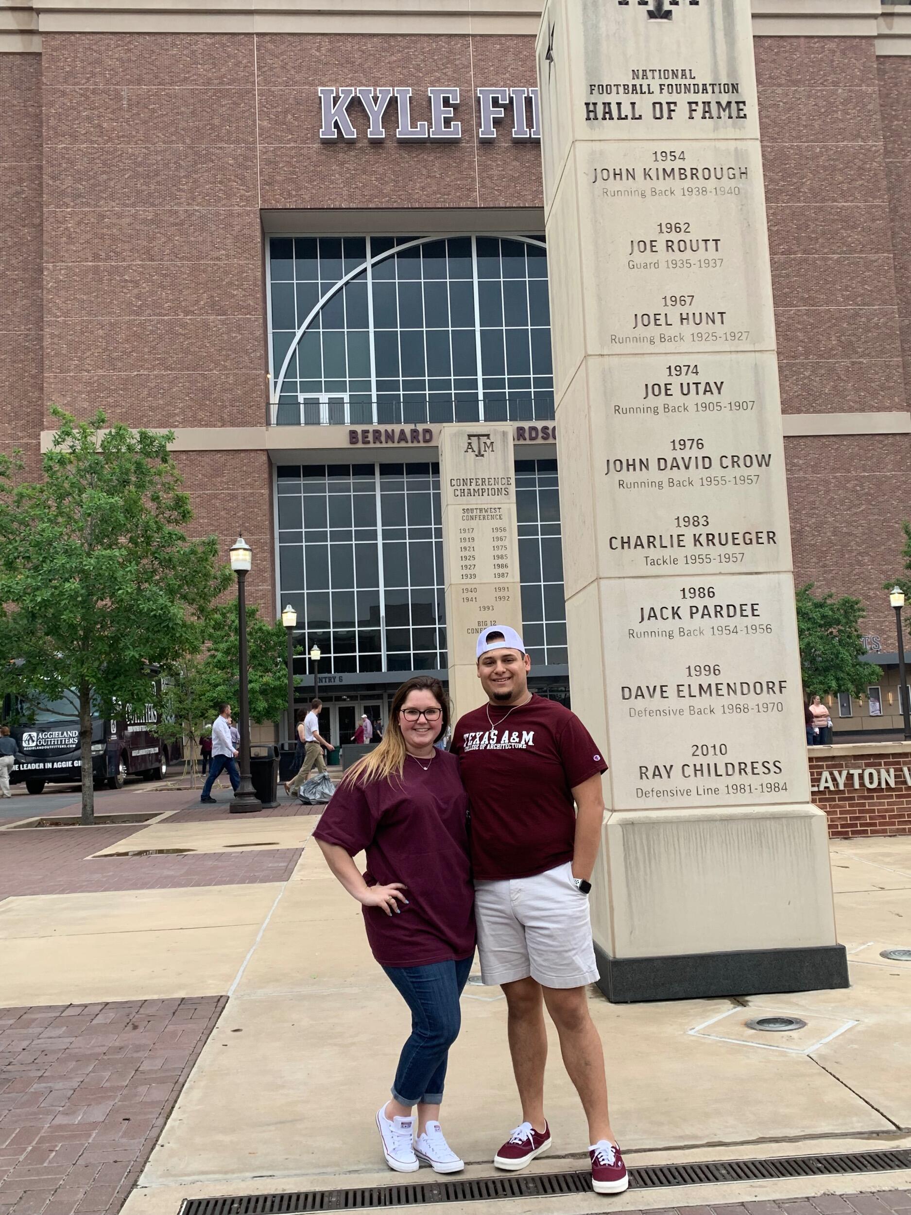 Allison and Albert attended their first Texas A&M Spring Football game!
